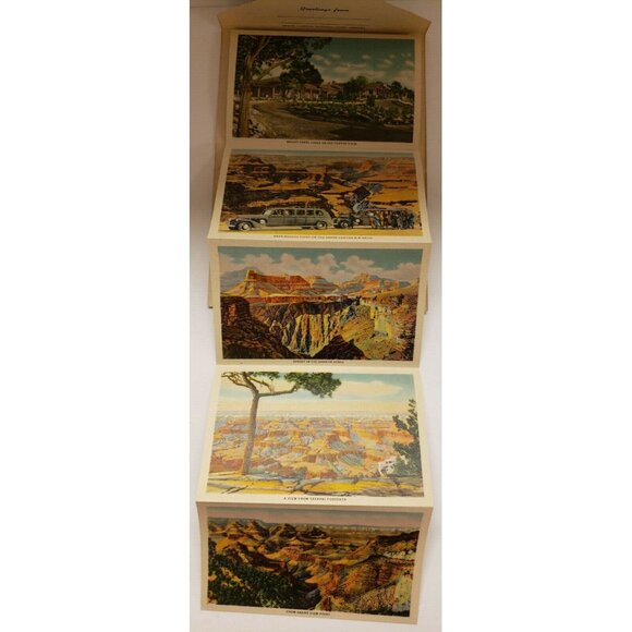 Grand Canyon National Park, Arizona, Postcard folder, 1930s, (PA58) - Picture 4 of 6